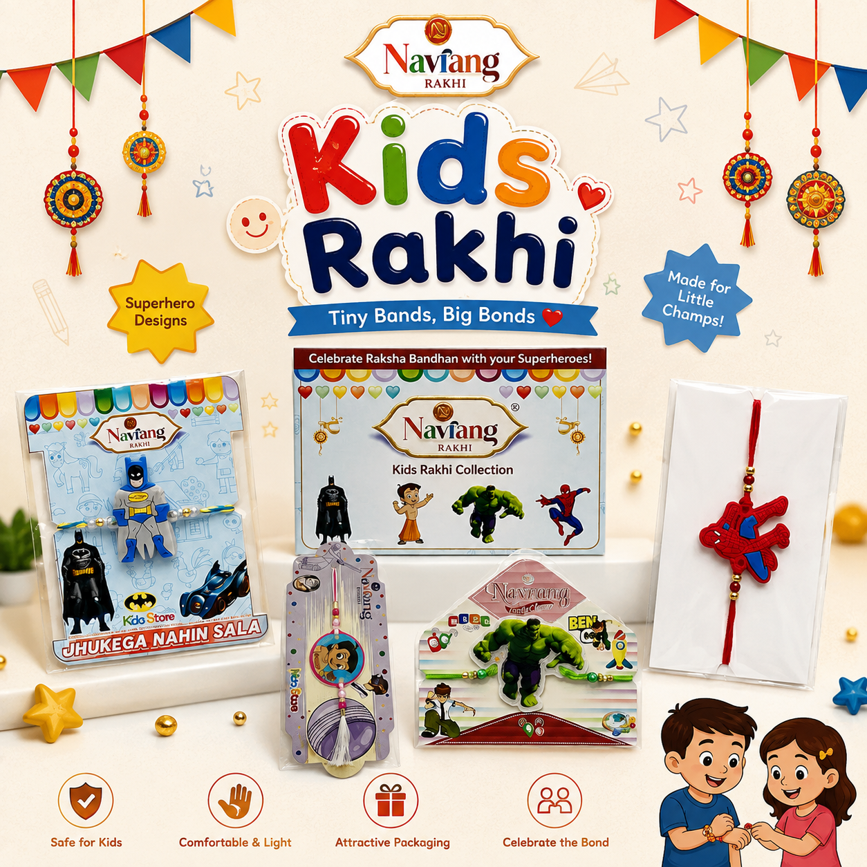 Rakhi – Cartoon & Superhero Designs