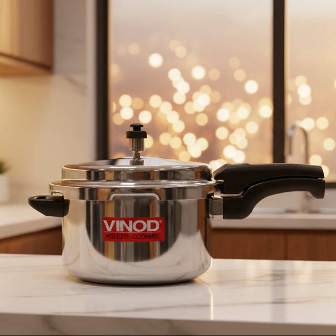 Stainless Steel Pressure Cooker – Induction Friendly, Durable Base