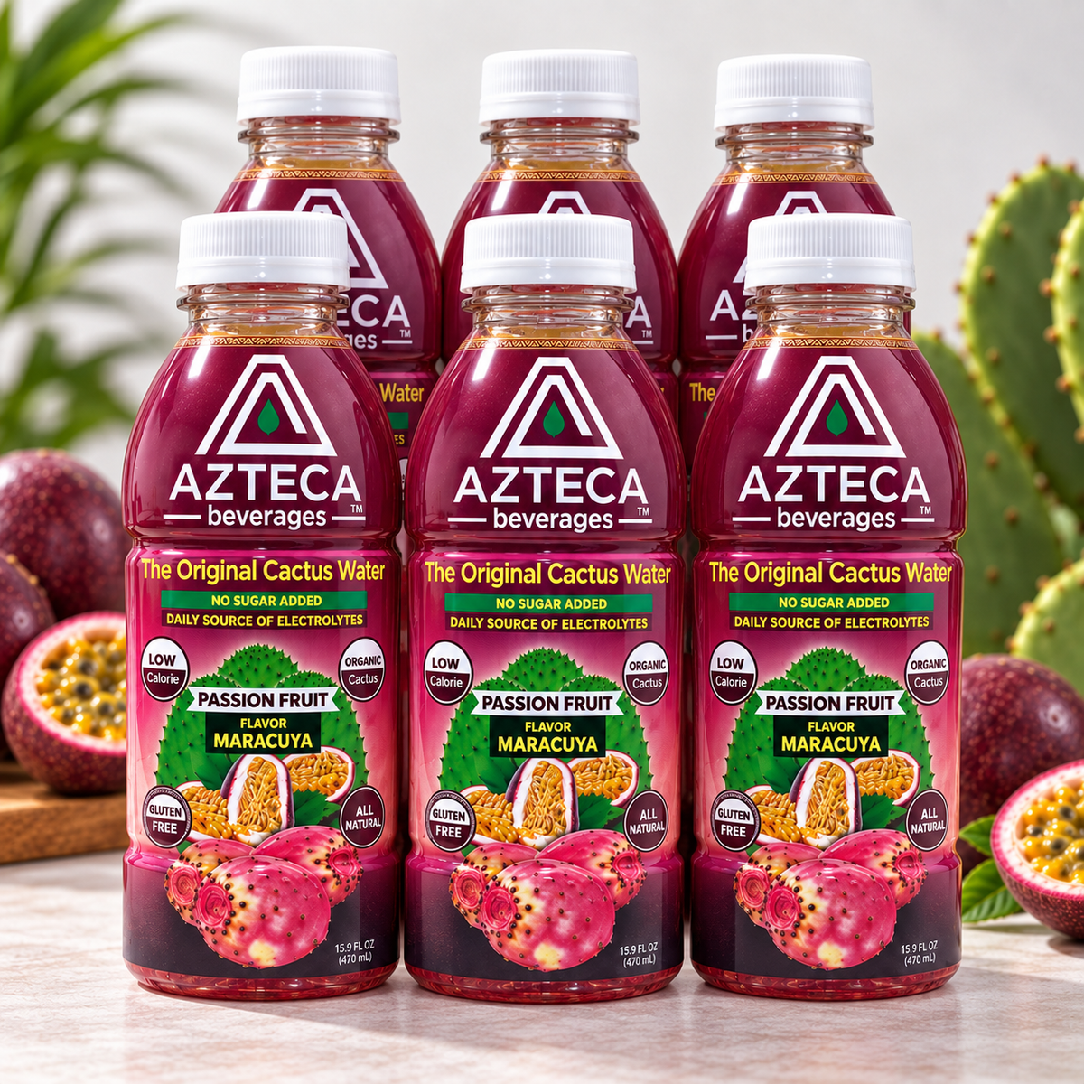 Azteca Passion Fruit Cactus Water