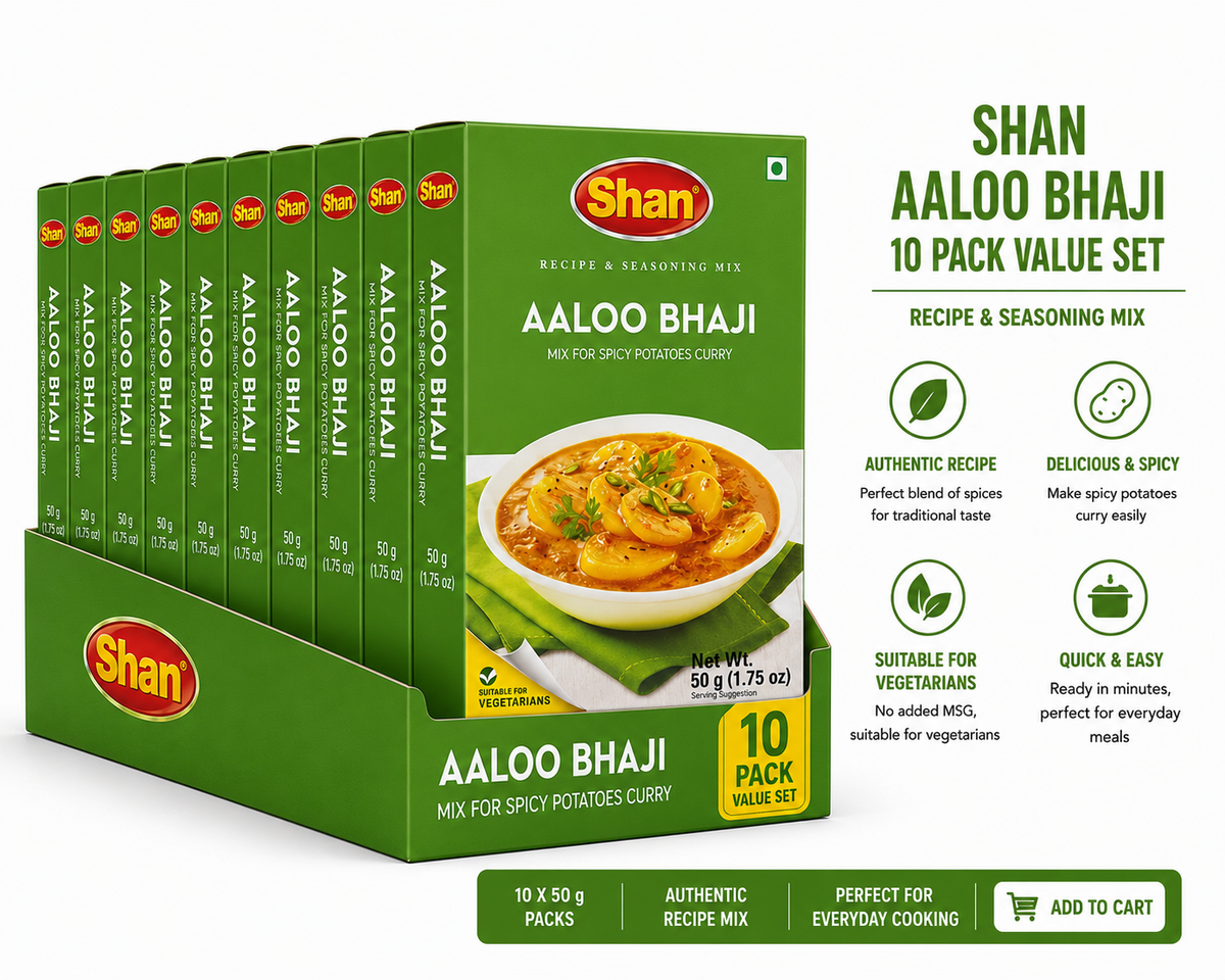 Shan Aloo Bhaji Recipe & Seasoning Mix 50g