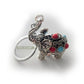 Elegant Metal Elephant Keyring for Keys or Bags
