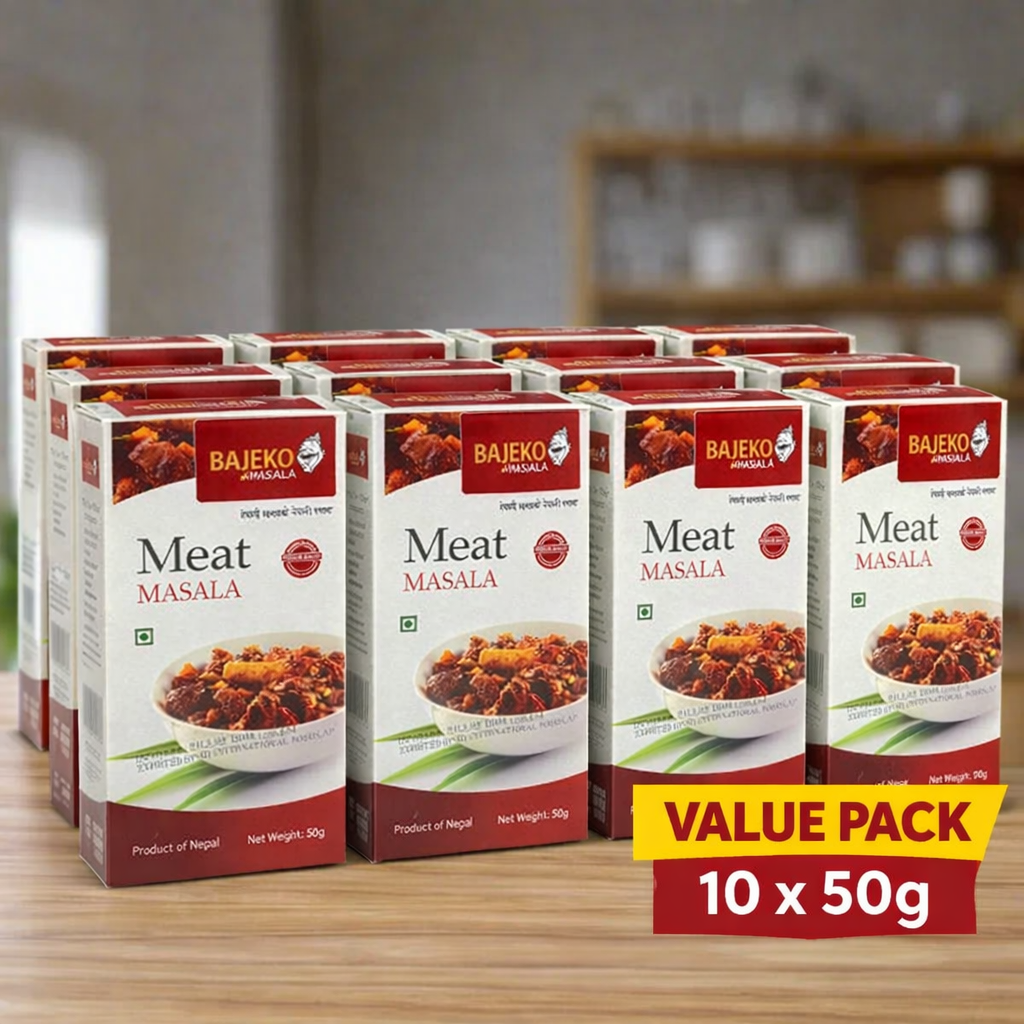 Bajeko Meat Masala – 10 Pack (50g Each)