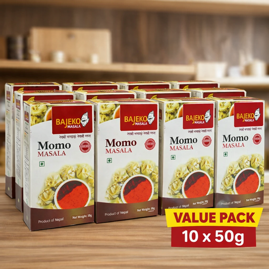 Bajeko Momo Masala – 10 Pack (50g Each)