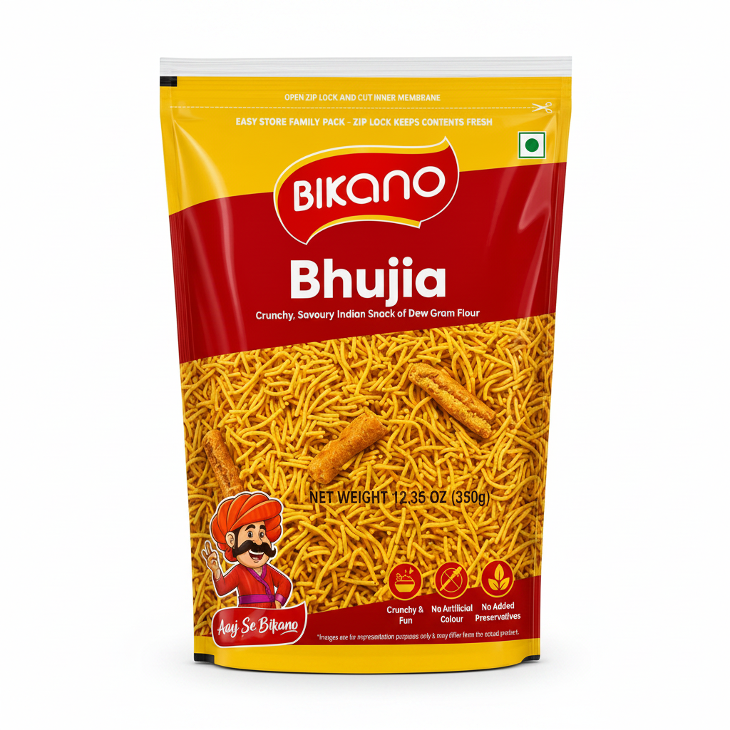 Bikano Bhujia – Crunchy Savoury Indian Snack, 350g