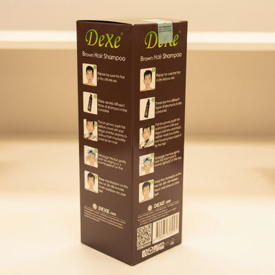 brown shampoo hair