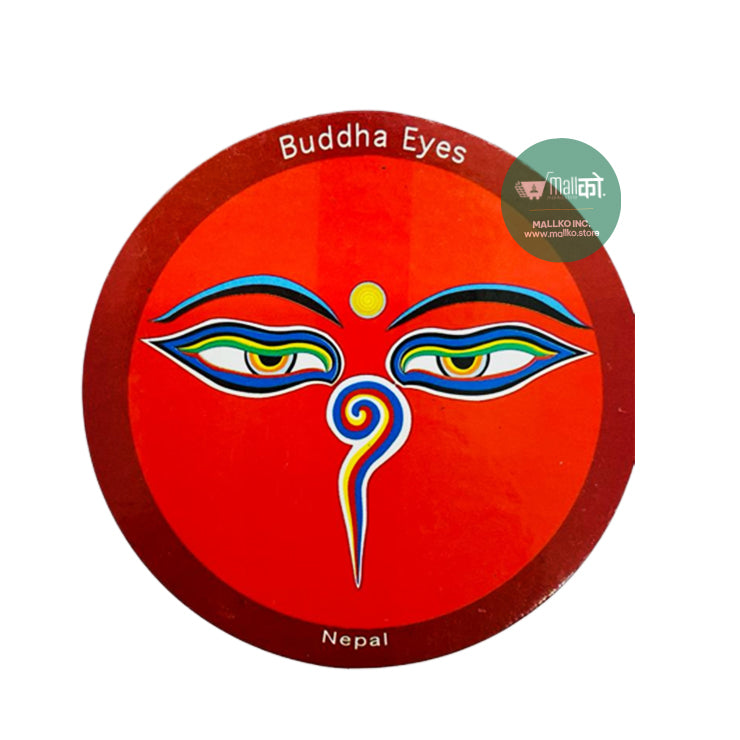 Buddha’s Eye red fridge magnet Nepal souvenir
