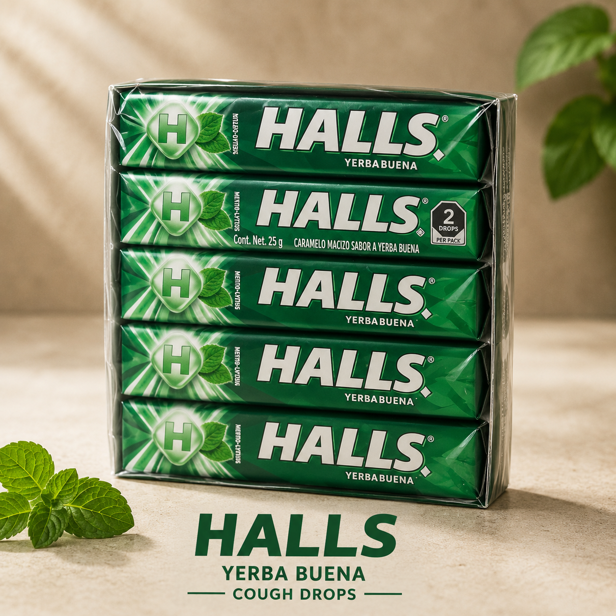 Halls Yerbabuena Menthol Candy – 12 Pack