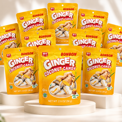 Chun Guang BonBon Ginger Coconut Candy - 10 pack