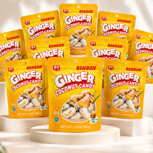 Chun Guang BonBon Ginger Coconut Candy - 10 pack