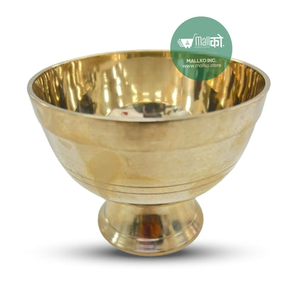 Handcrafted Nepali brass bowl with stand