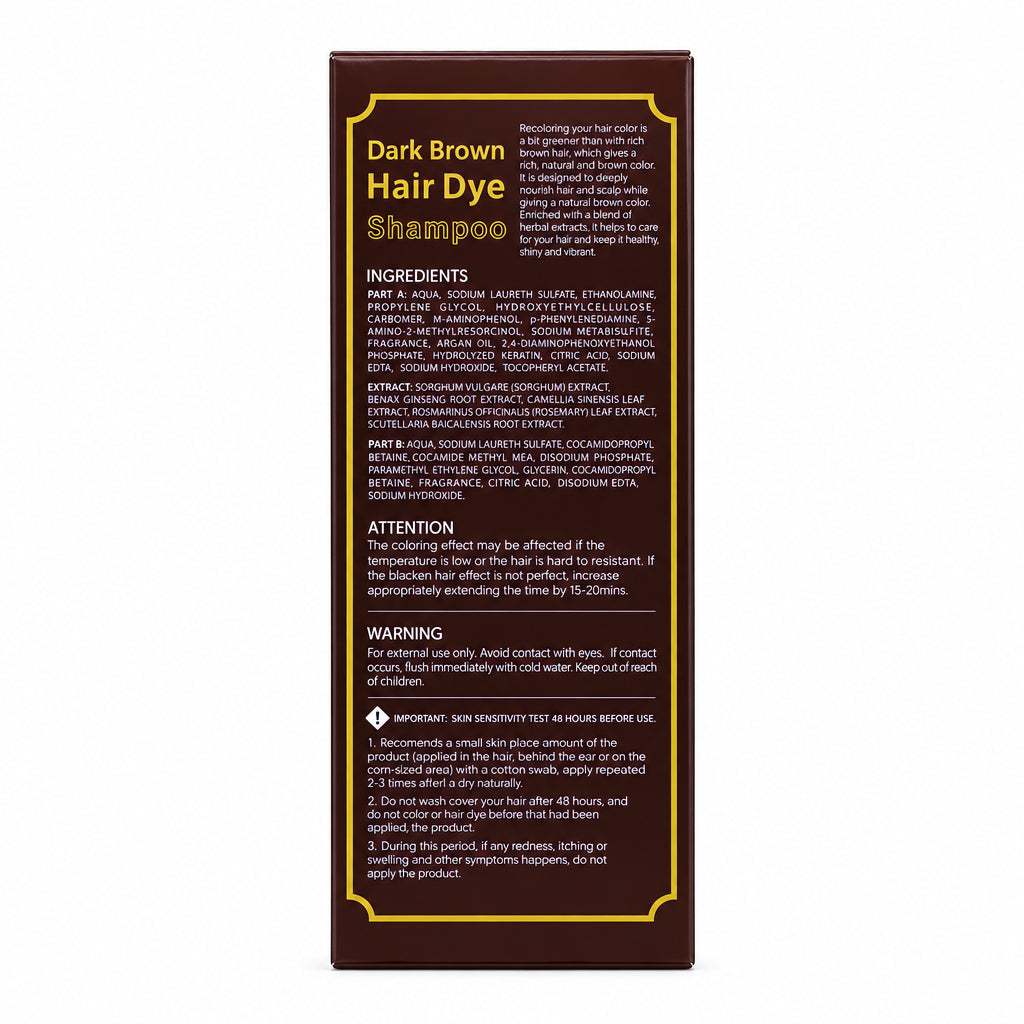 DeXe Dark Brown Hair Dye Shampoo 500ml ingredients and product information