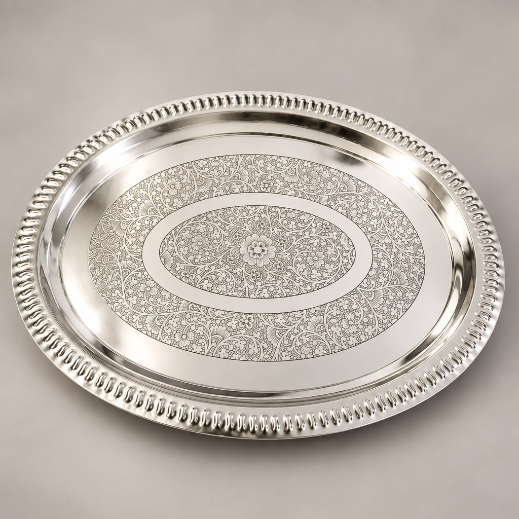 Decorative Oval Serving Tray for dashain