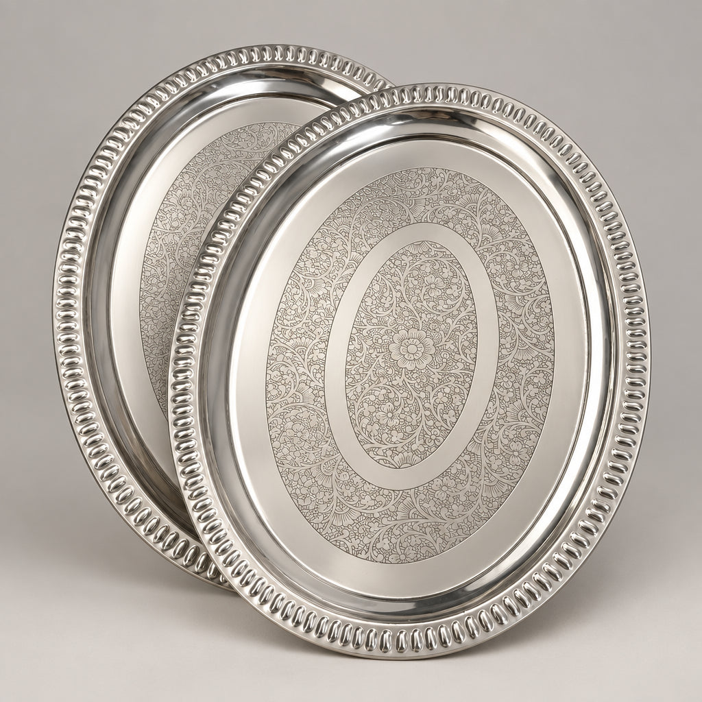 Decorative Oval Serving Tray 