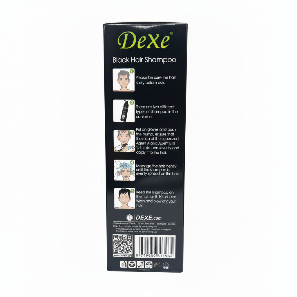 Dexe 5-Minute Fast Gray Hair Coverage Shampoo 400ml