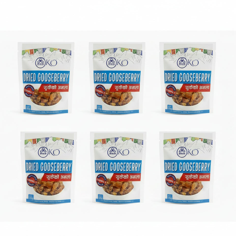 ^ packs of dried gooseberry