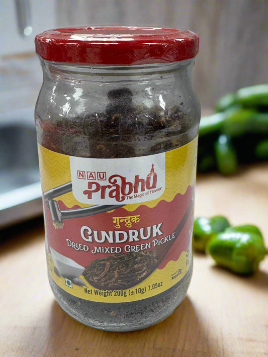 Gundruk pickle in jar