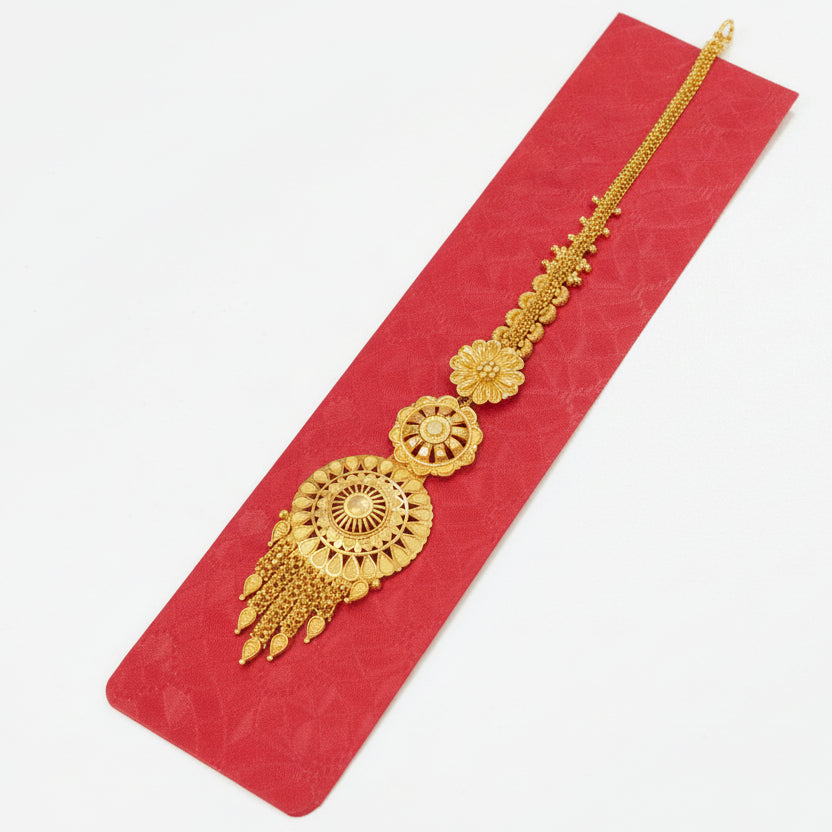 Traditional Sri Bindi Goldplated Forehead Jewelry
