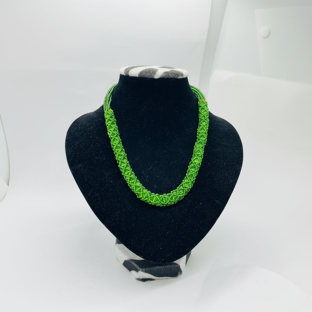 Stylish Green Party Necklace