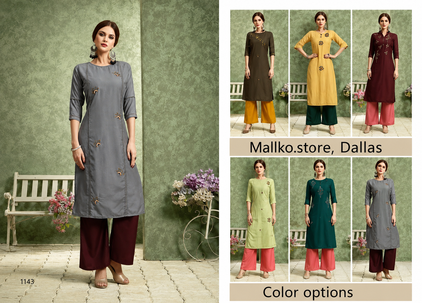 Designer Kurti with Soft Muslin Bottom