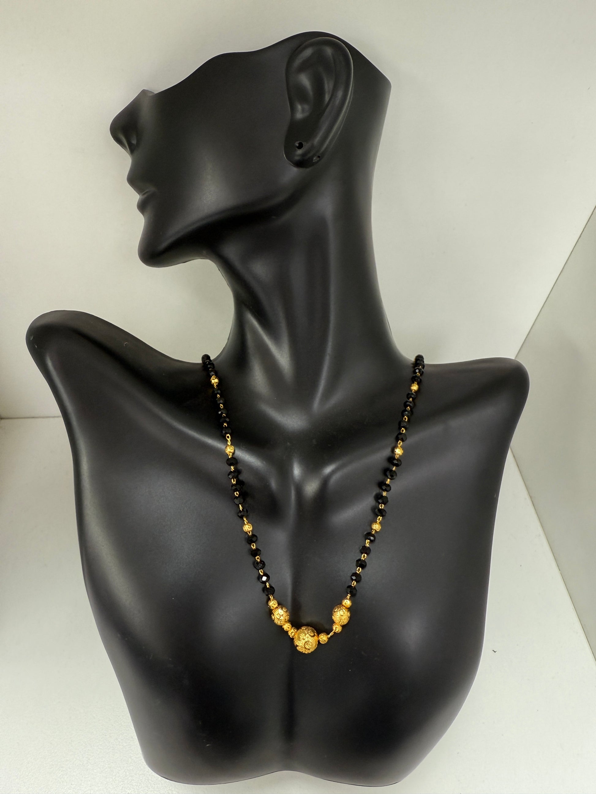 Elegant gold finish mangalsutra pendant jewelry