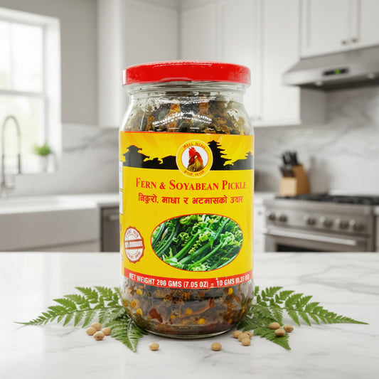 Fern & Soyabean Pickle with Fish 