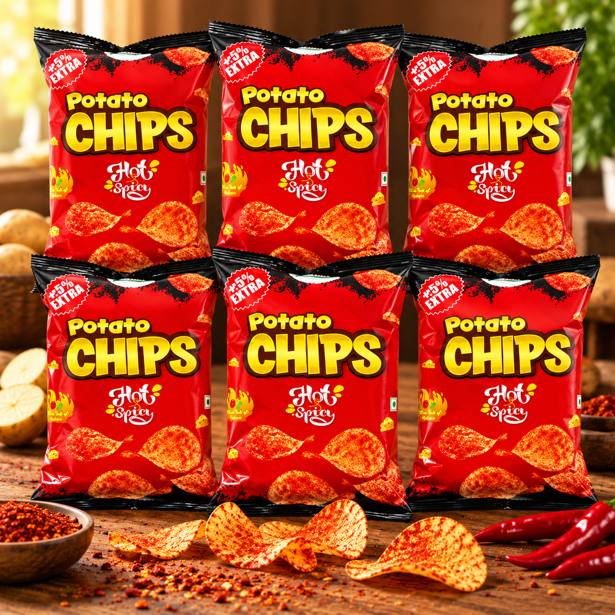 Century Potato Chips - Hot & Spicy