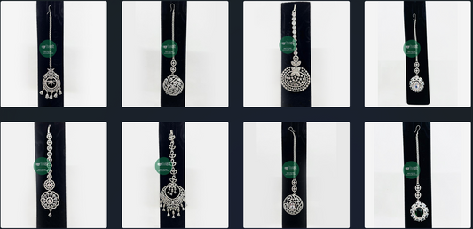 Gold plated maang tika sribandi traditional hair accessory