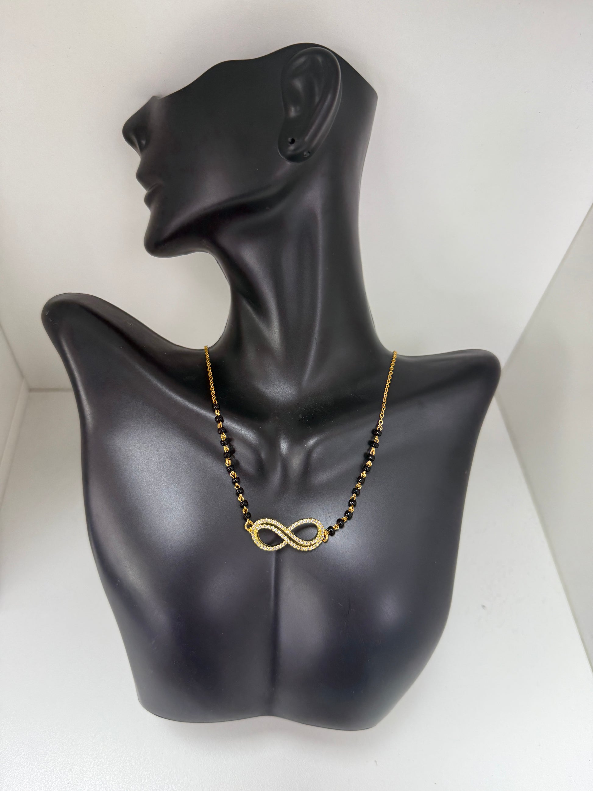 Gold plated mangalsutra stylish bridal jewelry