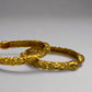 Golden chura jewelry – Nepali gold plated bangle close-up