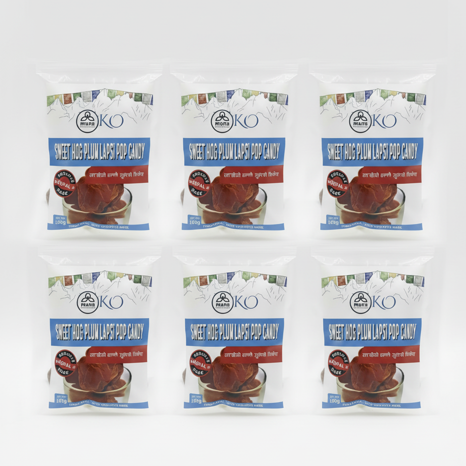 6 packs of Sweet Hog Plum Lapsi Pop Candy