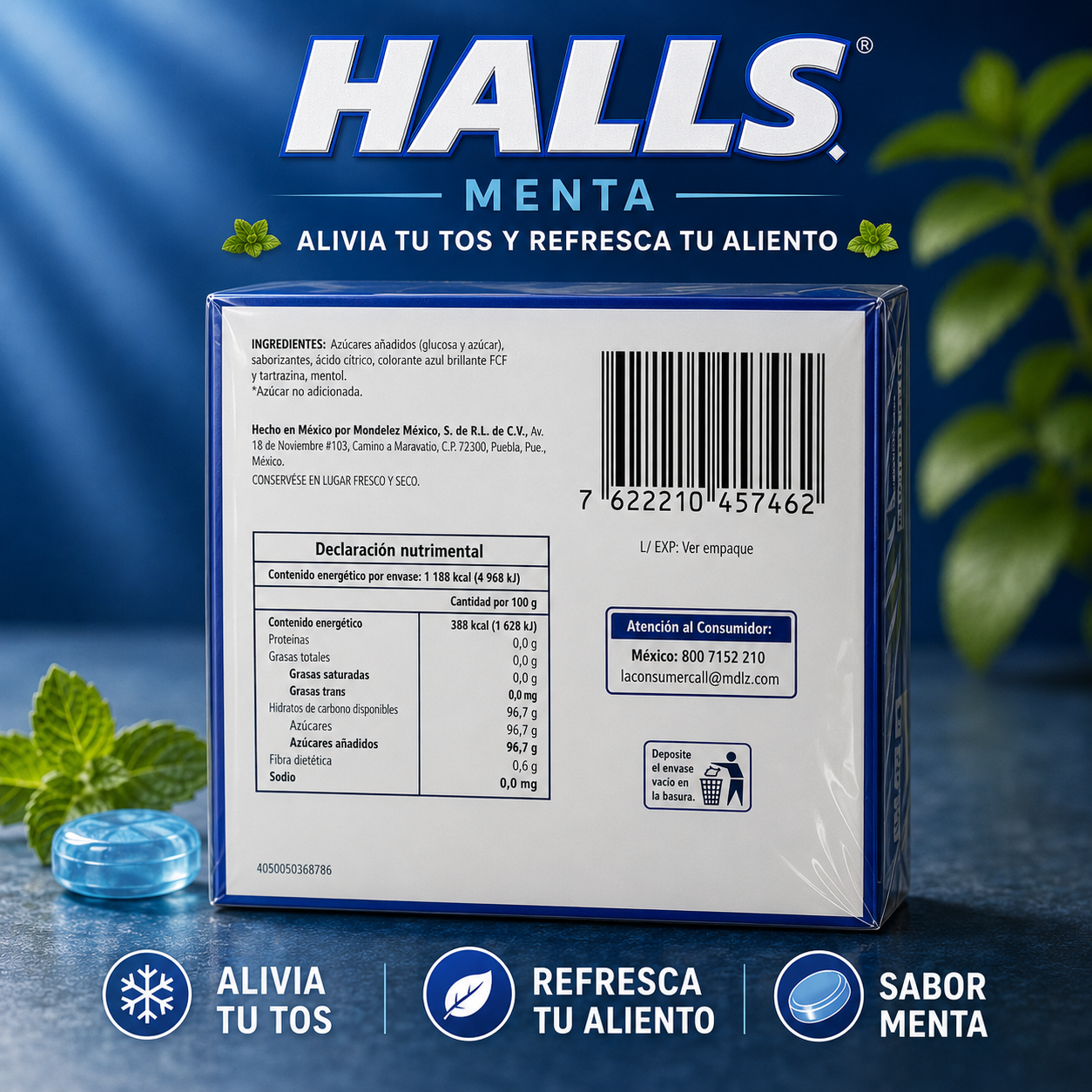 Halls Menta Mint Hard Candy – 12 Pack