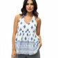 White and blue summer top