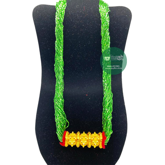 Nepali Taditional handmade green beads tilhari
