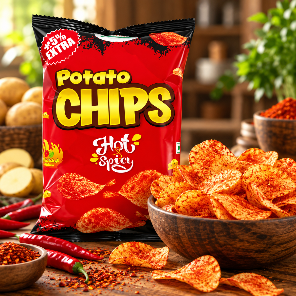 Century Potato Chips - Hot & Spicy
