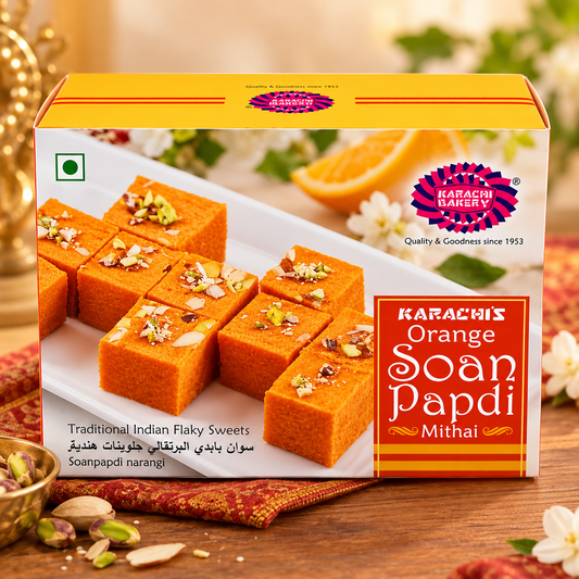 Karachi Bakery Orange Soan Papdi – 300g