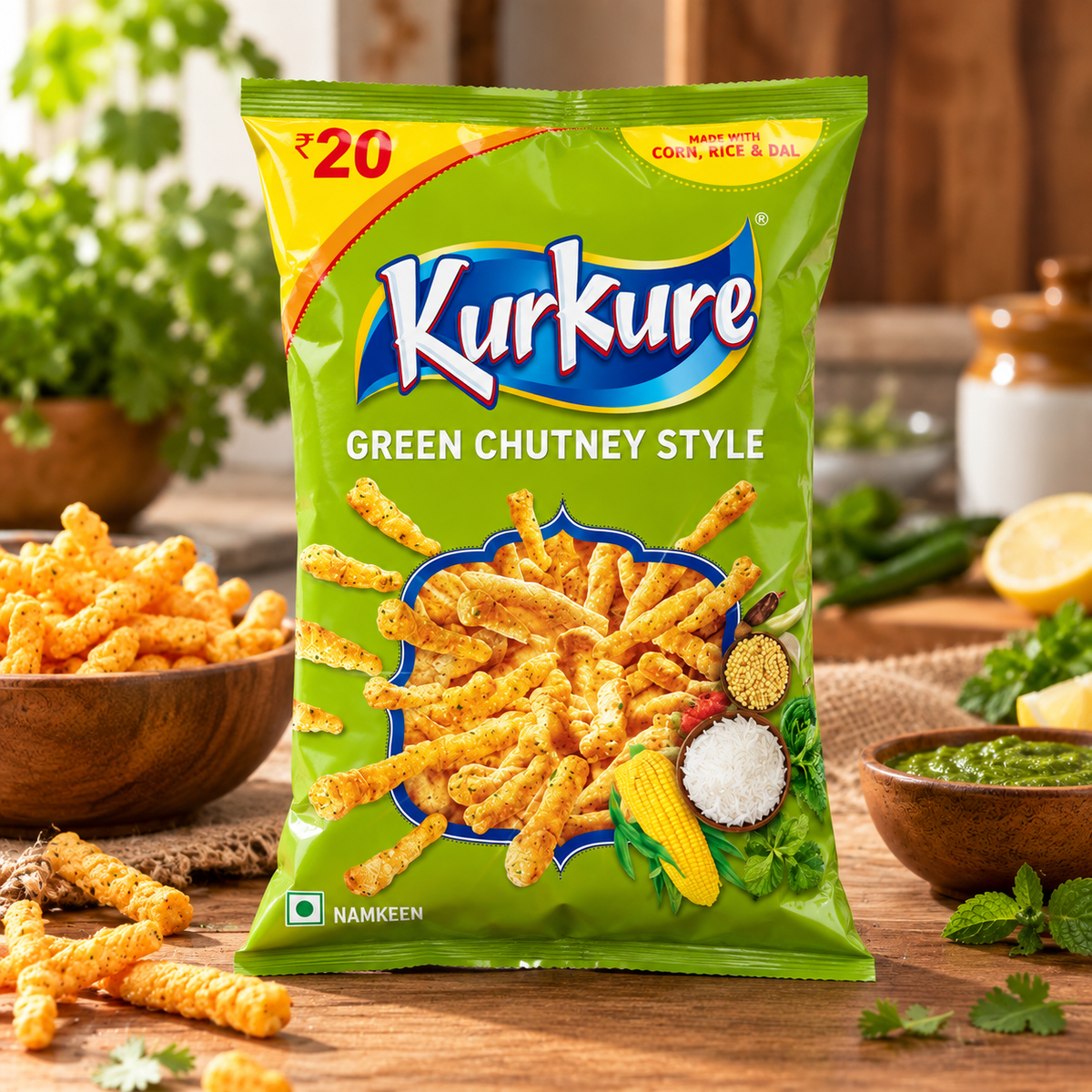 Kurkure Green Chutney Style