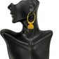 Gold plated Marwari earrings Nepali traditional hoops