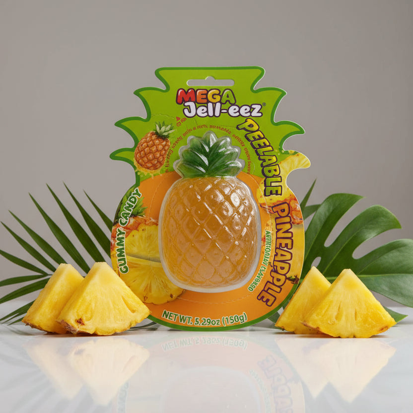 Mega Jeli-eez Peelable Pineapple Gummy Candy