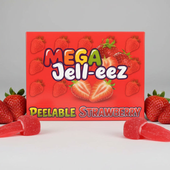 Mega Jelly-eez Peelable Strawberry Gummy Candy