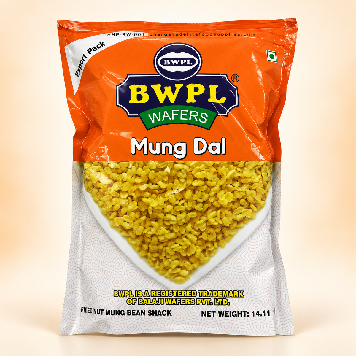 BWPL Mung Dal fried split mung bean snack 400g package