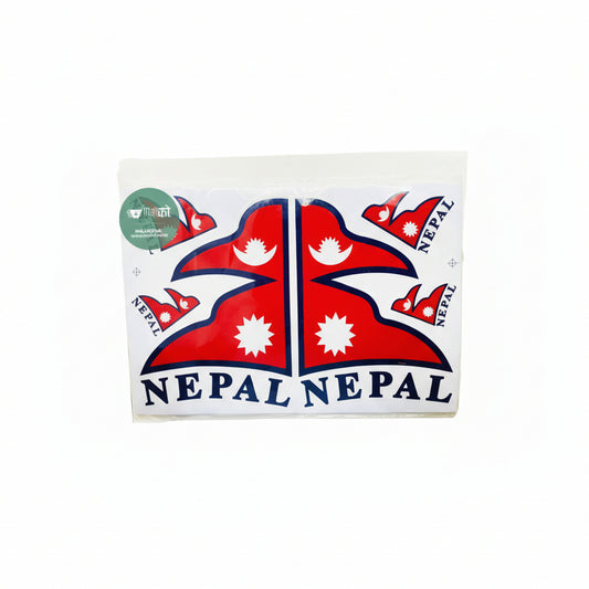 Nepal flag stickers