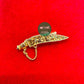 Cultural Nepali gold brooch and white pearl Chandrahaar necklace for traditional and formal wear