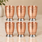 Copper glass authentic Nepali kitchenware set of 6