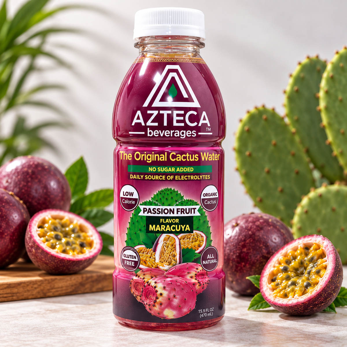 Azteca Passion Fruit Cactus Water