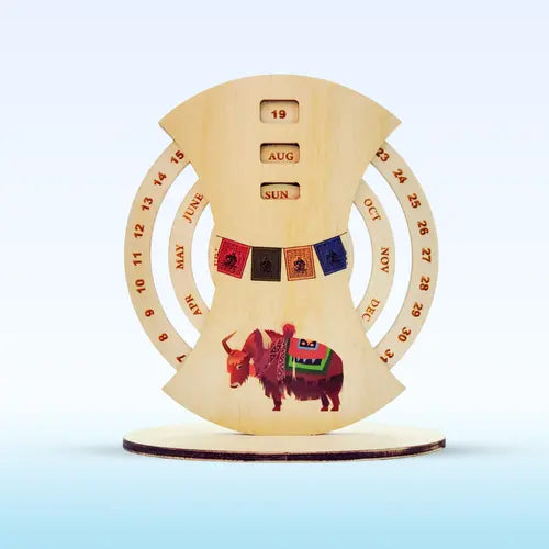 Yak perpetual calendar Nepal decor