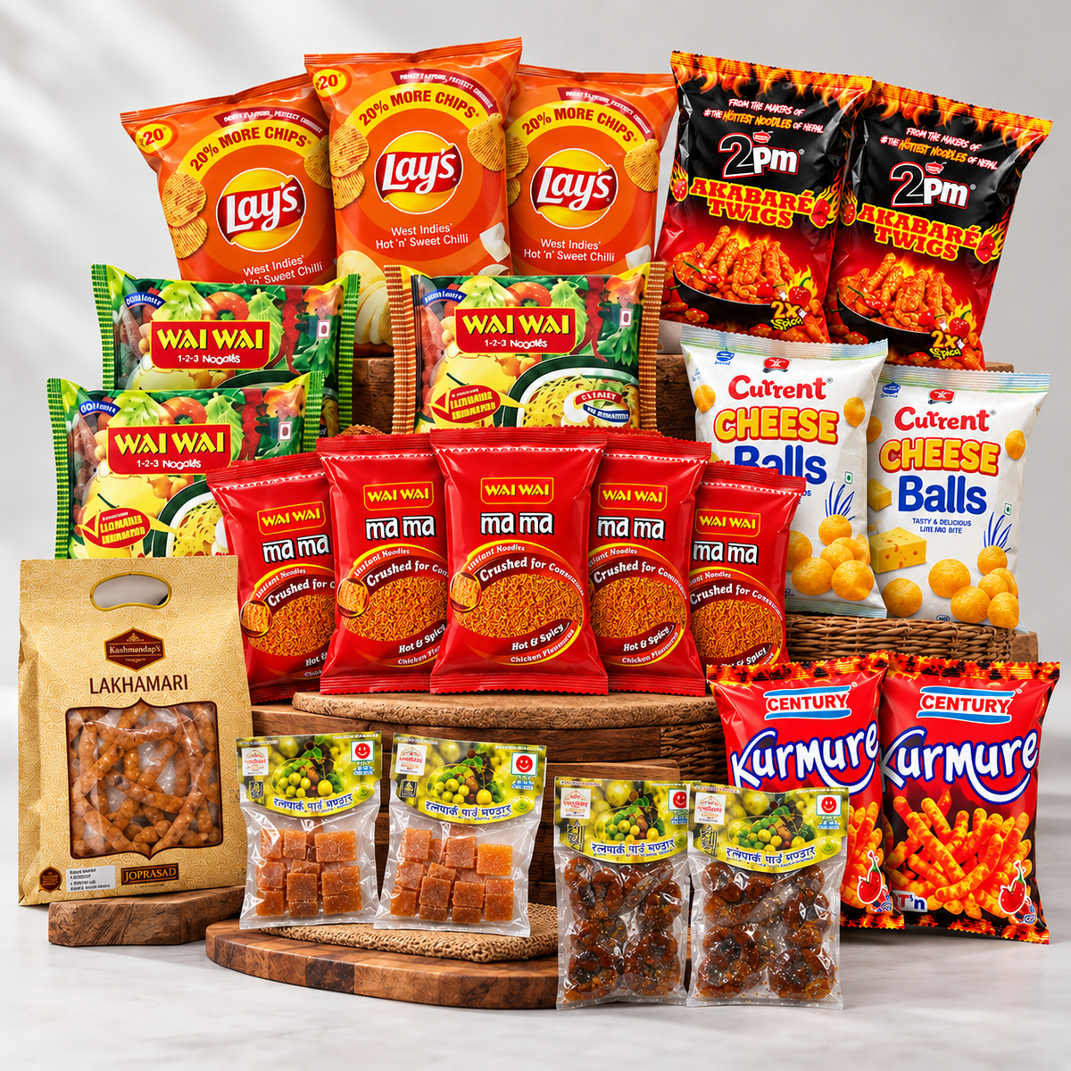 Dashain Munchies Box – Nepali Snacks, Noodles, Titaura & Sweets