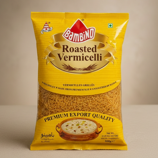 Bambino Roasted Vermicelli 500g package of premium Indian wheat semolina vermicelli