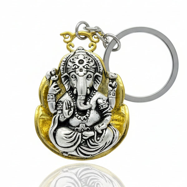 Lord Ganesh Decorative Keychain - Gold & Silver Variants