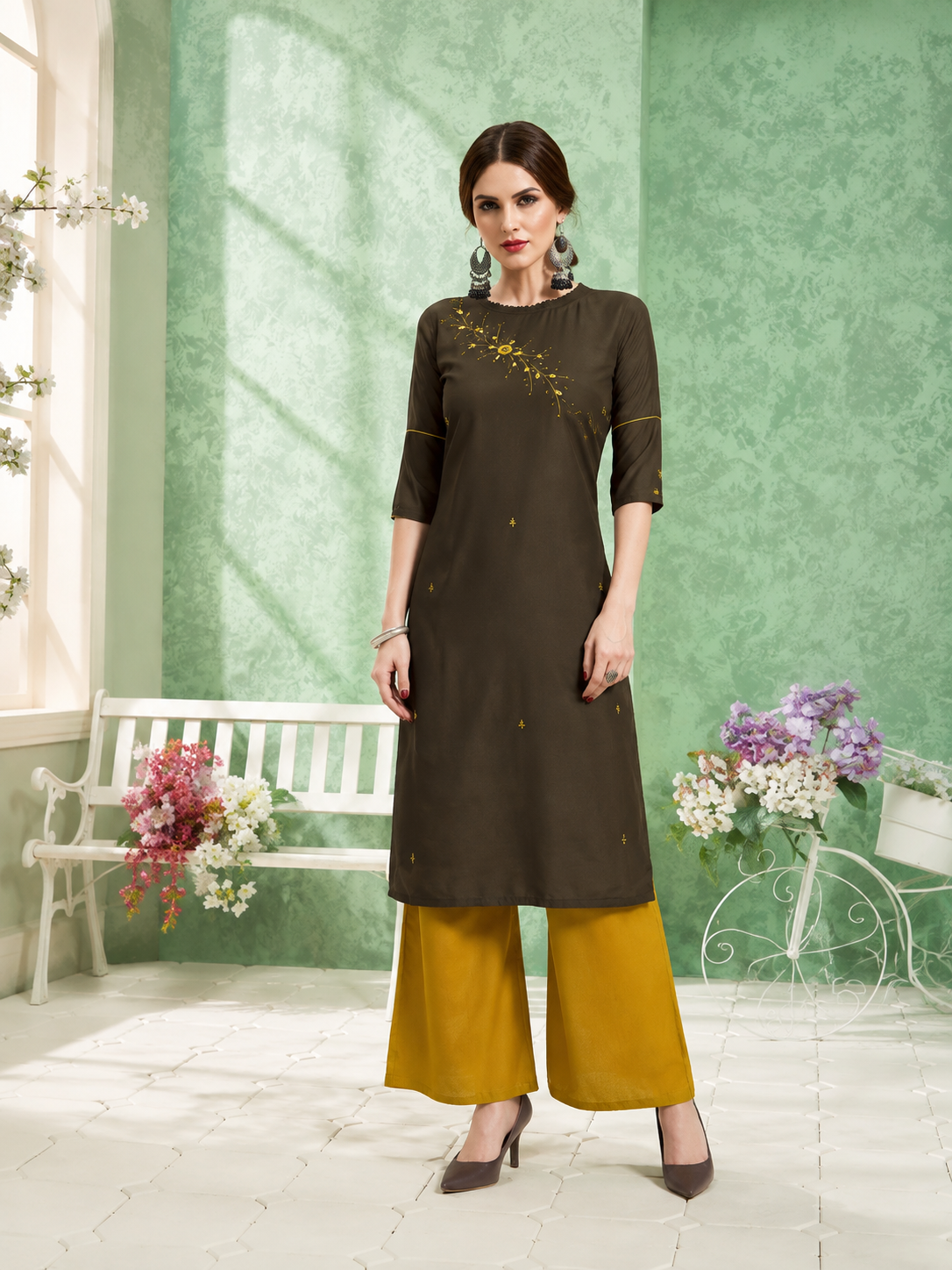 Stylish Ethnic plazo combo