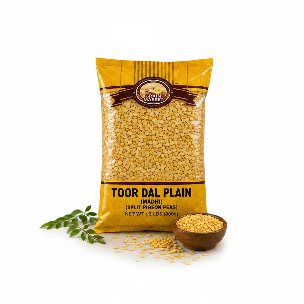 Grain Market Toor Dal Plain Madhi Split Pigeon Peas 2 lbs 908g
